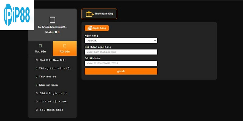 Quy trình thực hiện thao tác rút tiền IP88 nhanh chóng an toàn chỉ với vài bước